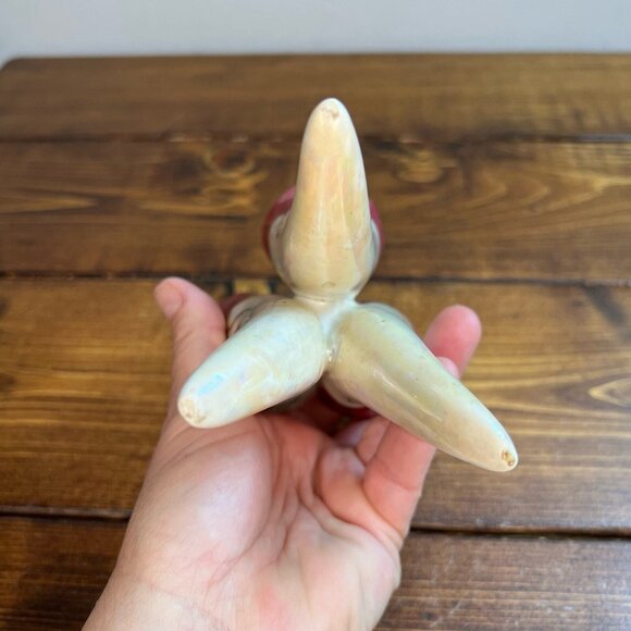 Vintage MCM Vase Pink Fuchsia Gold Lusterware Tricorn Mid Century Modern - Picture 4 of 11